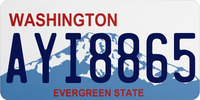 WA license plate AYI8865