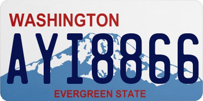 WA license plate AYI8866