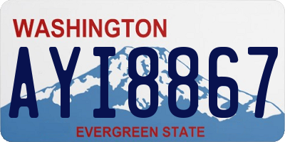 WA license plate AYI8867