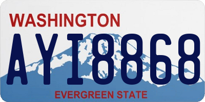 WA license plate AYI8868