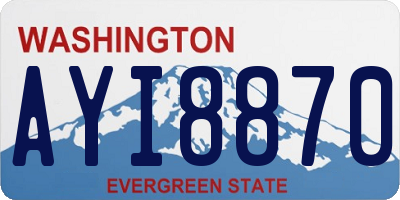 WA license plate AYI8870