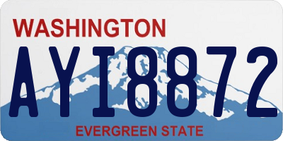 WA license plate AYI8872