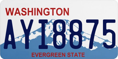 WA license plate AYI8875