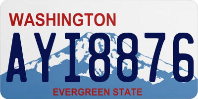 WA license plate AYI8876