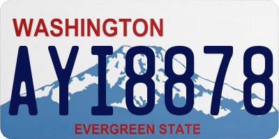 WA license plate AYI8878