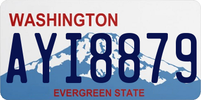 WA license plate AYI8879