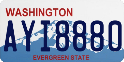 WA license plate AYI8880