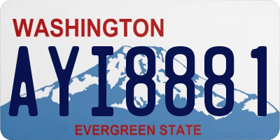 WA license plate AYI8881