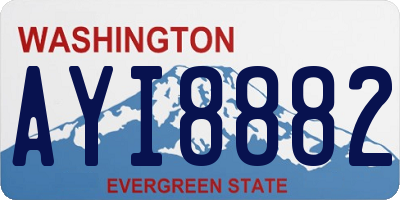WA license plate AYI8882