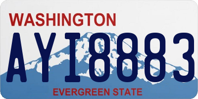 WA license plate AYI8883