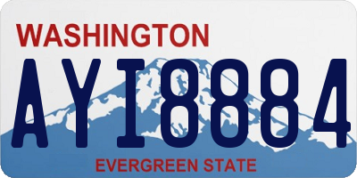 WA license plate AYI8884