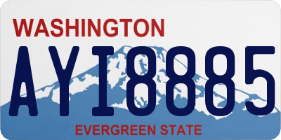 WA license plate AYI8885
