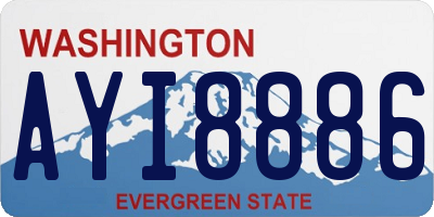 WA license plate AYI8886