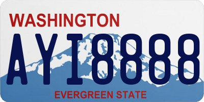 WA license plate AYI8888