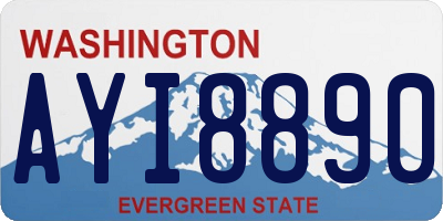 WA license plate AYI8890