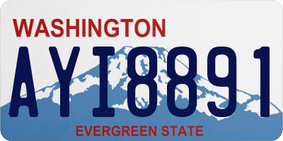 WA license plate AYI8891