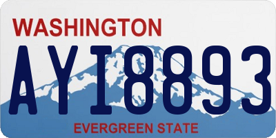 WA license plate AYI8893