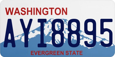 WA license plate AYI8895