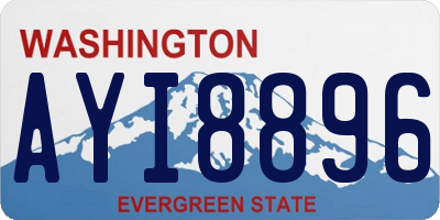 WA license plate AYI8896