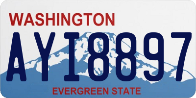 WA license plate AYI8897