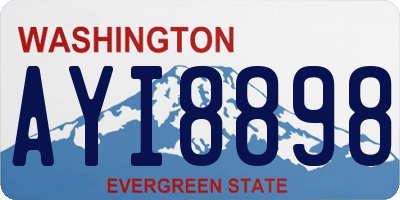 WA license plate AYI8898