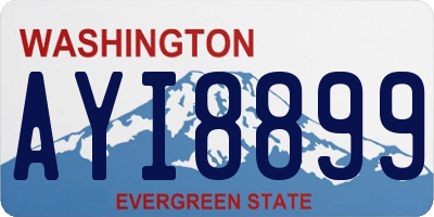 WA license plate AYI8899