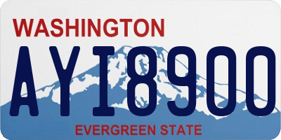 WA license plate AYI8900