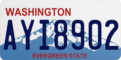 WA license plate AYI8902
