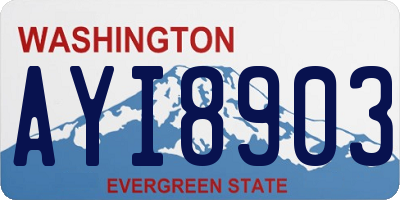 WA license plate AYI8903