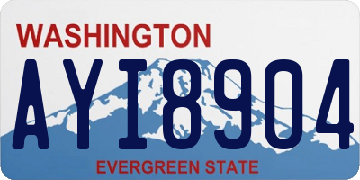 WA license plate AYI8904