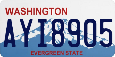 WA license plate AYI8905