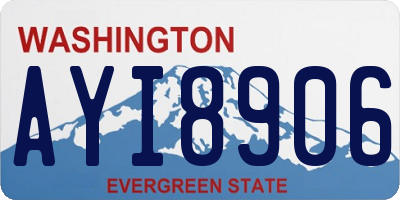 WA license plate AYI8906