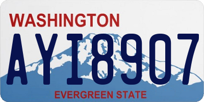 WA license plate AYI8907