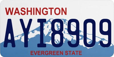 WA license plate AYI8909