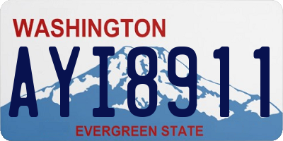WA license plate AYI8911