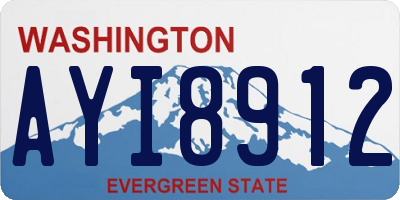 WA license plate AYI8912