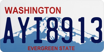 WA license plate AYI8913