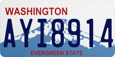WA license plate AYI8914