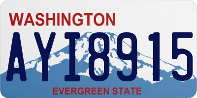 WA license plate AYI8915