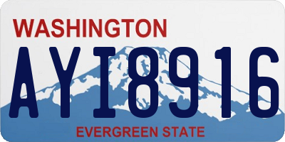 WA license plate AYI8916