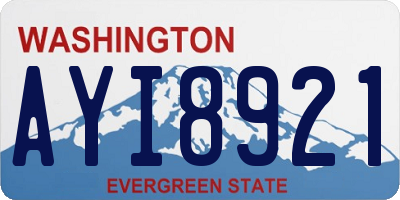 WA license plate AYI8921