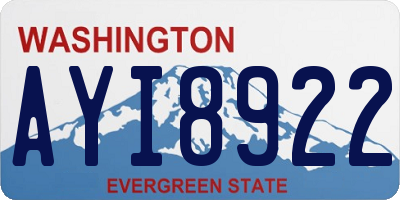 WA license plate AYI8922