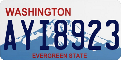 WA license plate AYI8923