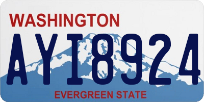 WA license plate AYI8924