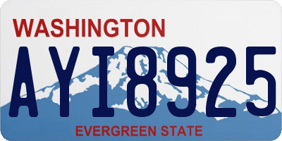 WA license plate AYI8925
