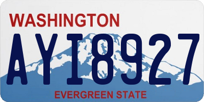 WA license plate AYI8927