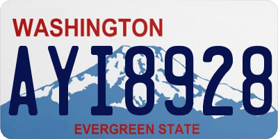 WA license plate AYI8928