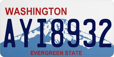 WA license plate AYI8932