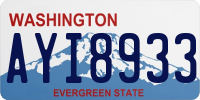 WA license plate AYI8933