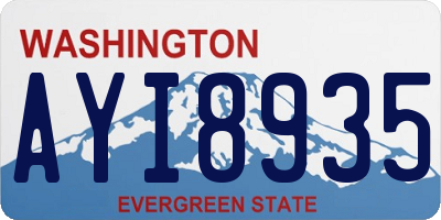 WA license plate AYI8935